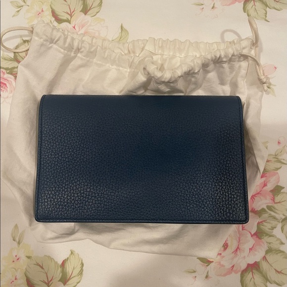 Authentic Balenciaga city arena wallet on chain in blue leather - Picture 3 of 6